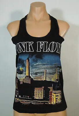 Buy PINK FLOYD Animals S SMALL Racerback Top Black Girly Band Logo • 23.53£