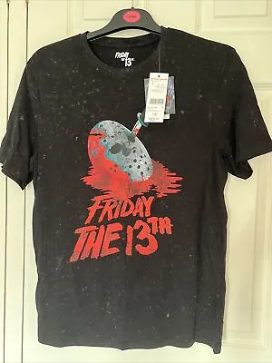 Buy Medium Friday The 13th Jason Movie Graphic T Shirt • 7.50£