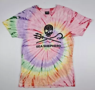 Buy Sea Shepherd Tie-Dye Short Sleeve Tee T-shirt Size Small Ocean Wildlife Cotton • 15.71£
