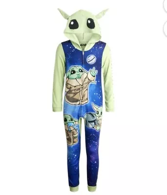 Buy Baby Yoda Hooded Pajamas Size 10 Star Wars Mandalorian NWT • 11.02£