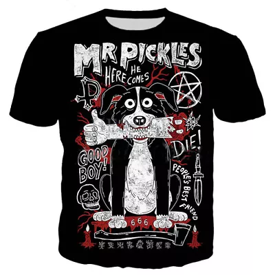 Buy Mr Pickles Dog Unisex Casual Women Men T Shirt 3D Print Short Sleeve Tee Tops • 5.99£