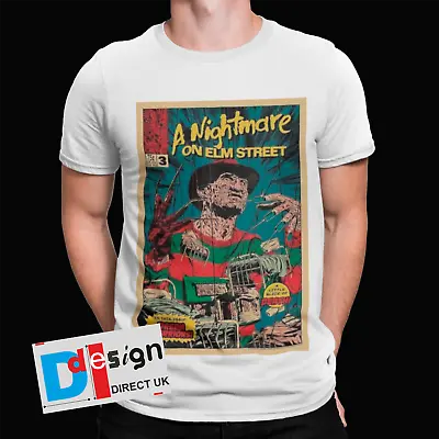 Buy Freddy Krueger Comic T-Shirt Halloween Nightmare On Elm Horror Film Movie Retro  • 6.99£