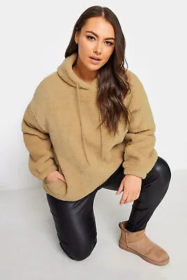 Buy Yours Curve Plus Size Teddy Hoodie • 31.99£