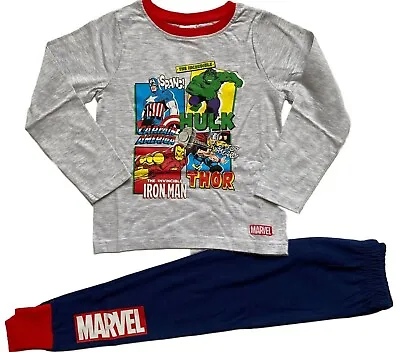 Buy Boys Marvel Avengers Pyjamas,slim Fit Bottoms.2-3,4-5 Or 5-6yrs • 7.25£