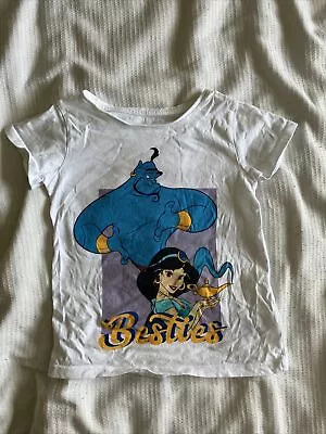 Buy Girls Age 5-6 Years Disney Aladdin Tshirt • 2.99£