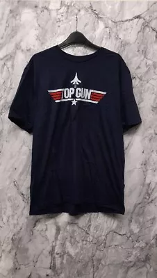 Buy Top Gun -Logo Cotton T-Shirt - Navy Size L {Z121} • 7.45£