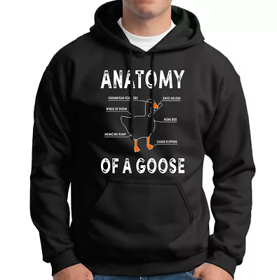 Buy Anatomy Of A Goose Funny Duck Gaming Meme Movie Music Mens Hoody Top #6ED Lot • 3.99£