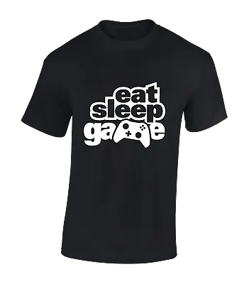 Buy Eat Sleep Game Mens T Shirt Pc Gamer Computer Gaming Design Top Gift Present Top • 8.99£