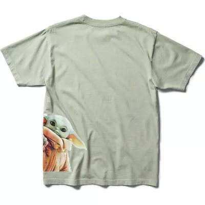 Buy DC X Mandolorian Gogu The Child T Shirt - Slit Green Enzyme Wash MED • 27.95£