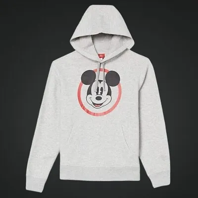 Buy Disney Character Mickey Mouse Grey Fleece Hoodie Sweatshirt Jumper (Size Large) • 11.99£