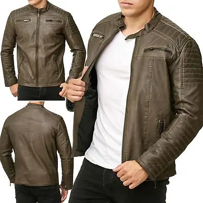 Buy Redbridge Men's Jacket Art Leather Jacket Biker Between-Seasons M6028 K • 81.61£
