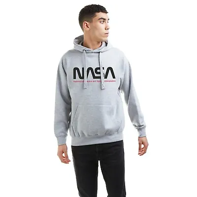 Buy Official NASA Mens Insignia Logo Pullover Hoodie Grey S-XXL • 19.99£