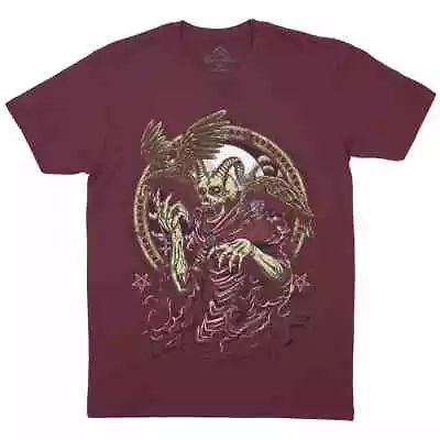 Buy Evil Priest Mens T-Shirt Horror Horned Demon Hell Raven Gothic Moon P744 • 11.99£