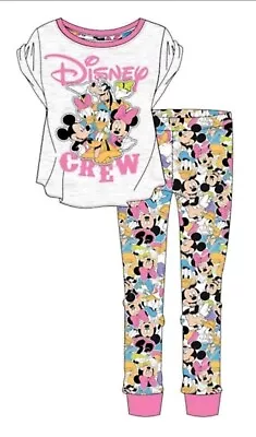 Buy Official Disney Mickey Mouse Crew Family Womens Soft Cotton Nightwear Pyjama Set • 13.99£