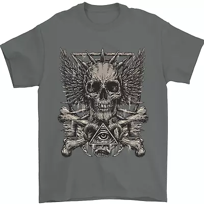 Buy Heavy Metal Skull Rock Music Guitar Biker Mens T-Shirt 100% Cotton • 6.99£