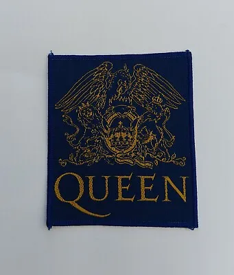 Buy Official Queen Crest Blue Sew On Woven Patch NEW M90 • 4.20£