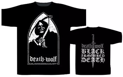 Buy Death Wolf Black Armoured Death Tshirt-large Rock Metal Thrash Death Punk • 12£
