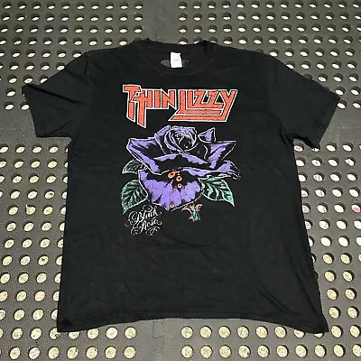 Buy Thin Lizzy Black Rose Tour Vintage 1979 Shirt Black Unisex Size Large • 14.99£