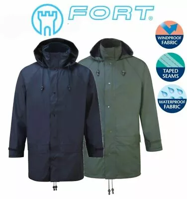 Buy FORT Flex Waterproof JACKET With Hood Windproof SILENT Durable Lined Comfort NEW • 23.95£