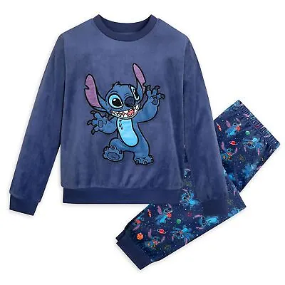 Buy Disney Kids Stitch Fluffy Pyjamas Lilo & Stitch Nightwear 2 Piece Set - 3 Years • 12£