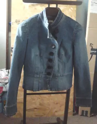 Buy XOXO BLUE Denim Short Jacket  SIZE M  Back Length 20  Tunic/military Style • 20£