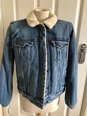 Buy Levis Denim Jacket Woman’s Fleece Lined • 25£