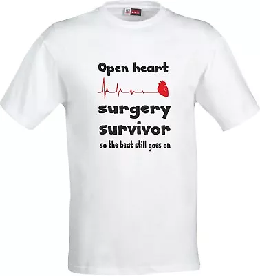 Buy Open Heart Surgery Survivor So The Beat Goes On Full Color Sublimation T Shirt • 9.99£