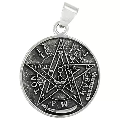 Buy Sterling Silver Hermetic Tetragrammaton Pentagram Pendant Jewelry Wiccan Pagan • 38.60£
