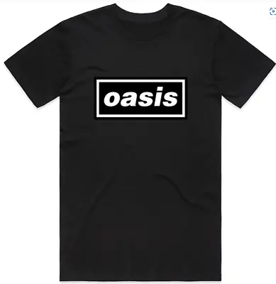 Buy Oasis Unisex T-shirt: Decca Logo Official Merch Size Large New Black • 17.89£
