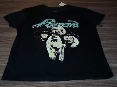 Buy WOMEN'S TEEN JUNIORS POISON T-shirt  Band MEDIUM NEW W/ TAG Heavy Metal 1980's • 19.28£