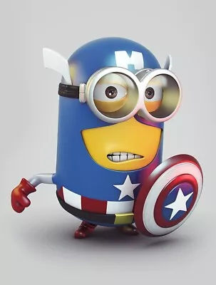 Buy Marvel Captain America Minion Iron On Tee T-shirt Transfer A5 • 2.39£