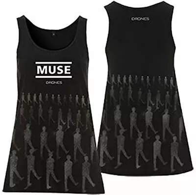 Buy Official Muse Toned Drones Ladies Black Vest Top T Shirt Muse Ladies Vest Top • 16.95£