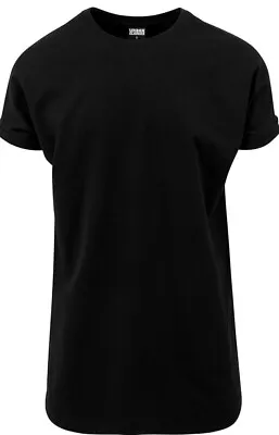 Buy Urban Classics T-Shirt Mens Small Black Shaped Long Tee Black • 12.95£