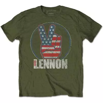 Buy John Lennon Peace Sign The Beatles Official Tee T-Shirt Mens Unisex • 17.13£