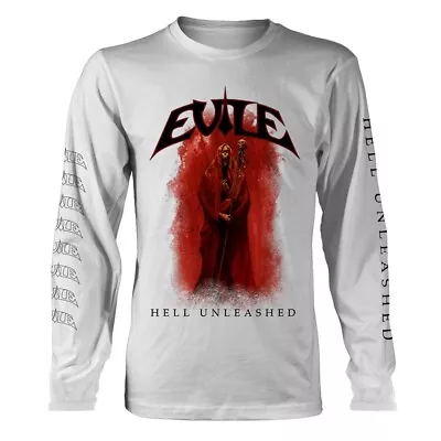 Buy Evile 'Hell Unleashed' White Long Sleeve T Shirt - NEW • 24.99£