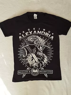 Buy Asking Alexandria RECKLESS & RELENTLESS Tshirt BLACK Small Men's • 4.50£