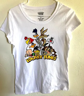 Buy Looney Tunes Womens Cap Sleeve T Shirt Size XL Slim Fit Taz Bugs Porky MEEP!   • 8.50£