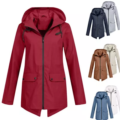 Buy Womens Winter Coat Waterproof Raincoat Ladies Outdoor Wind Rain Forest  Jacket • 15.19£