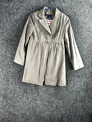 Buy Boden Women Brown Jacket 10 Linen & Cotton Mid Length Regular Button Long Sleeve • 24.99£