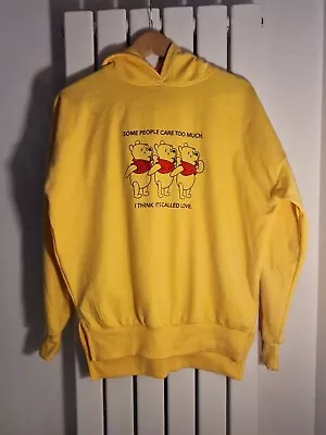 Buy Disney Embroidered Winnie The Pooh Yellow Hoodie Sweatshirt Jumper Sweater XS  • 11.50£