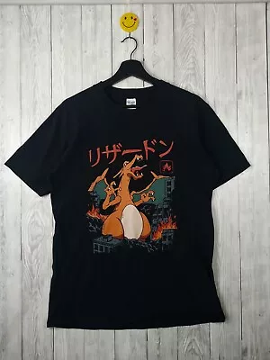 Buy Gildan Japanese Pokemon Charizard Graphic Print T-Shirt Size Medium • 15.99£