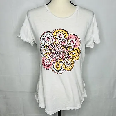 Buy The Original Retro Brand White Madala Burnout Short Sleeve T-Shirt Sz S • 16.39£