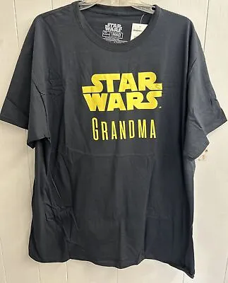 Buy Star Wars Womens Black Short Sleeved T-shirt. Star Wars Grandma” Size XL. NWT! • 14.45£