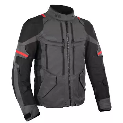 Buy Oxford Rockland Motorcycle Motorbike Textile Jacket Charcoal / Black / Red • 249.99£