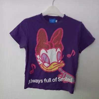 Buy Disney Tokyo Disneyland Japan Daffy Duck Size 130 8 9 Years Girls T Shirt • 2.50£