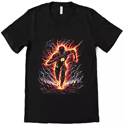 Buy Mens Black The Flash Superhero Villains T-shirt Top Tee Cotton XS -2XL SH21 • 13.49£