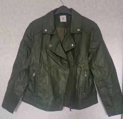 Buy Ladies Leather Look Jacket Size 14 • 15.99£