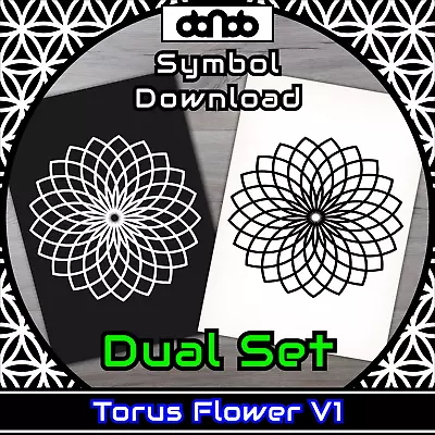 Buy Torus Flower V1 Dual Set - Symbol - SVG PNG JPG PDF PSD AI EPS [2D Download] • 1.81£