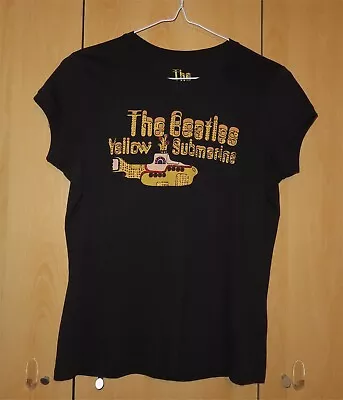 Buy Beatles Yellow Submarine Official Fitted T Shirt Womens Size 16 UK Now And Then • 16.99£