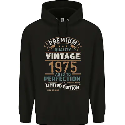Buy Premium Vintage 49th Birthday 1975 Mens 80% Cotton Hoodie • 19.99£